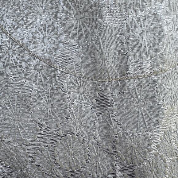 Vintage Silver Metallic starburst embossed back zip dress Monroe inspired - Picture 8 of 16